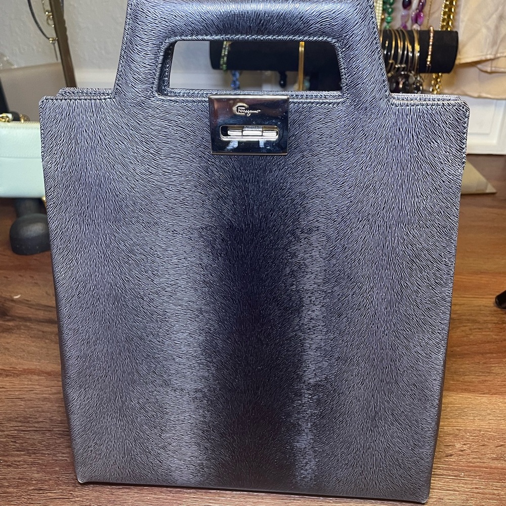 SALVATORE FERRAGAMO Gancini Gradation Handbag Rucksack 2WAY